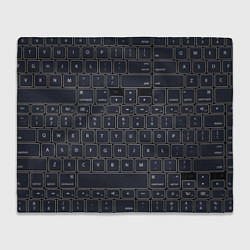 Плед флисовый КЛАВИАТУРА КОМПЬЮТЕРНАЯ КНОПКИ, цвет: 3D-велсофт