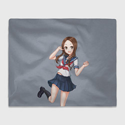 Плед флисовый Милая Такаги, цвет: 3D-велсофт