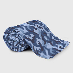 Плед флисовый Синий Камуфляж Camouflage, цвет: 3D-велсофт — фото 2