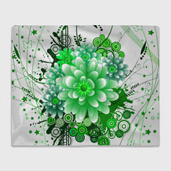 Плед флисовый Яркая пышная летняя зелень, цвет: 3D-велсофт