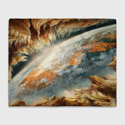Плед флисовый Песчаный Космос, цвет: 3D-велсофт