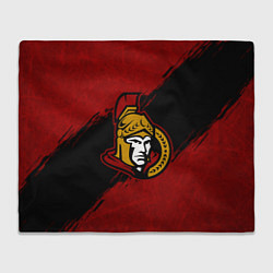 Плед флисовый Оттава Сенаторз , Ottawa Senators, цвет: 3D-велсофт