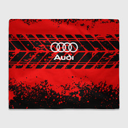 Плед флисовый Audi шины, цвет: 3D-велсофт