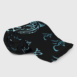 Плед флисовый Год Голубого Тигра Узор, цвет: 3D-велсофт — фото 2