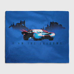 Плед флисовый Batmobile I am the shadows, цвет: 3D-велсофт