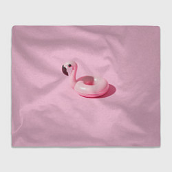 Плед флисовый Flamingos Розовый фламинго, цвет: 3D-велсофт