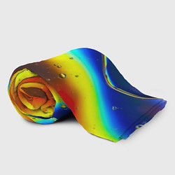 Плед флисовый Градиент Жёлто-Синяя Абстракция, цвет: 3D-велсофт — фото 2