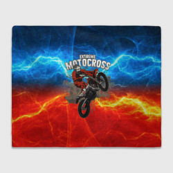 Плед флисовый Extreme Motocross, цвет: 3D-велсофт