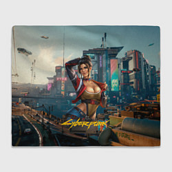 Плед флисовый Panam Cyberpunk2077 18, цвет: 3D-велсофт