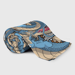 Плед флисовый Синий дракон-монст, цвет: 3D-велсофт — фото 2
