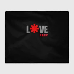 Плед флисовый Love RHCP Red Hot Chili Peppers, цвет: 3D-велсофт