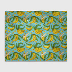 Плед флисовый Banana pattern Summer Fashion 2022, цвет: 3D-велсофт