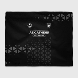 Плед флисовый AEK Athens Форма Чемпионов, цвет: 3D-велсофт