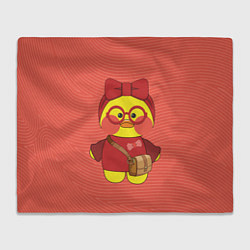 Плед флисовый Лалафанфан в красных очках, цвет: 3D-велсофт