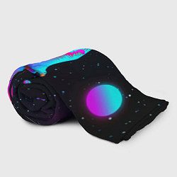 Плед флисовый Eagle Space Neon, цвет: 3D-велсофт — фото 2