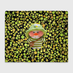 Плед флисовый Лалафанфан взеленой шляпке, цвет: 3D-велсофт