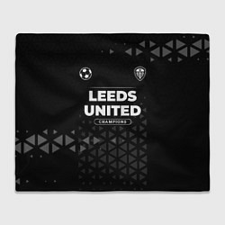 Плед флисовый Leeds United Форма Champions, цвет: 3D-велсофт