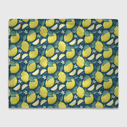 Плед флисовый Cute lemon pattern, цвет: 3D-велсофт