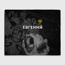 Плед флисовый Евгений Россия Медведь, цвет: 3D-велсофт