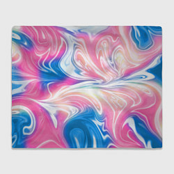 Плед флисовый Абстрактный цветной паттерн Волны Abstract Color P, цвет: 3D-велсофт