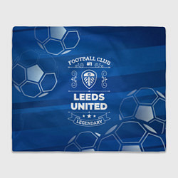 Плед флисовый Leeds United Football Club Number 1, цвет: 3D-велсофт