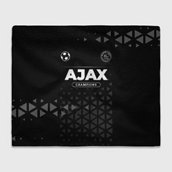 Плед флисовый Ajax Champions Uniform, цвет: 3D-велсофт