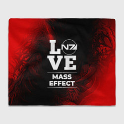 Плед флисовый Mass Effect Love Классика, цвет: 3D-велсофт