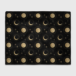 Плед Солнце луна звезды ночное небо космос астрономия