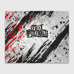 Плед флисовый Sex Pistols Big Logo, цвет: 3D-велсофт