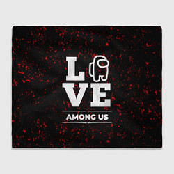 Плед флисовый Among Us Love Классика, цвет: 3D-велсофт