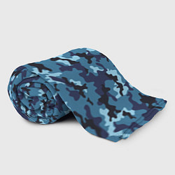 Плед флисовый Камуфляж Тёмно-Синий Camouflage Dark-Blue, цвет: 3D-велсофт — фото 2