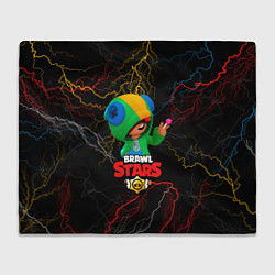 Плед флисовый Brawl Stars Leon Молнии, цвет: 3D-велсофт