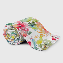 Плед флисовый Floral pattern Watercolour Summer, цвет: 3D-велсофт — фото 2