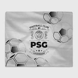 Плед флисовый PSG Football Club Number 1 Legendary, цвет: 3D-велсофт