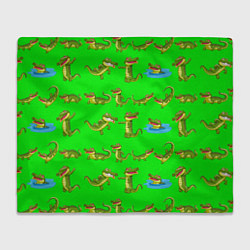 Плед флисовый CHARMING CROCODILES, цвет: 3D-велсофт