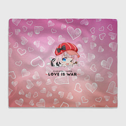 Плед флисовый Цубамэ Коясу Kaguya-sama: Love is War, цвет: 3D-велсофт