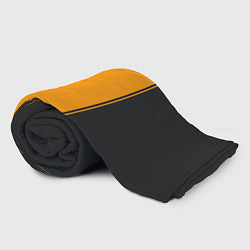 Плед флисовый Mens style мужской стиль - чёрный с оранжевым, цвет: 3D-велсофт — фото 2
