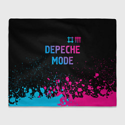 Плед флисовый Depeche Mode Neon Gradient, цвет: 3D-велсофт