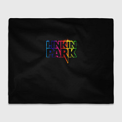Плед флисовый Linkin Park neon, цвет: 3D-велсофт