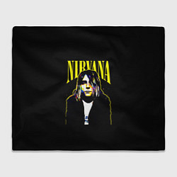 Плед флисовый Рок - группа Nirvana, цвет: 3D-велсофт