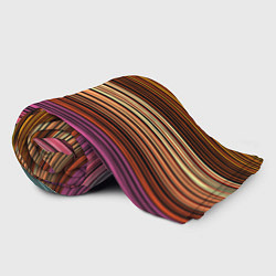 Плед флисовый Multicolored thin stripes Разноцветные полосы, цвет: 3D-велсофт — фото 2