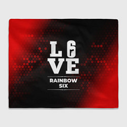 Плед флисовый Rainbow Six Love Классика, цвет: 3D-велсофт