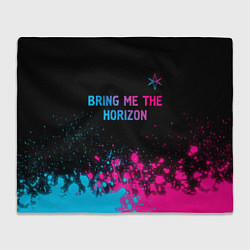 Плед флисовый Bring Me the Horizon Neon Gradient, цвет: 3D-велсофт