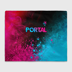 Плед флисовый Portal Neon Gradient, цвет: 3D-велсофт