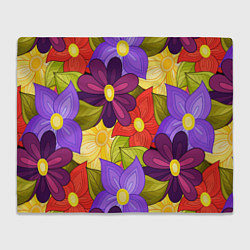 Плед флисовый MULTICOLORED PANSIES, цвет: 3D-велсофт