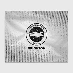 Плед флисовый Brighton с потертостями на светлом фоне, цвет: 3D-велсофт