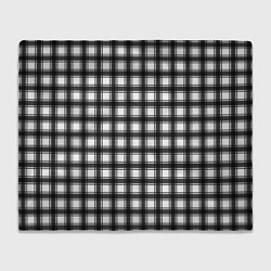 Плед флисовый Black and white trendy checkered pattern, цвет: 3D-велсофт