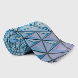 Плед флисовый Абстрактная киберпанк броня - Голубой, цвет: 3D-велсофт — фото 2