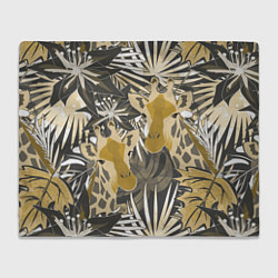 Плед флисовый Жирафы в тропиках, цвет: 3D-велсофт