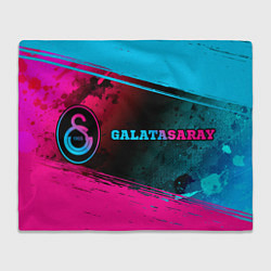 Плед флисовый Galatasaray Neon Gradient, цвет: 3D-велсофт